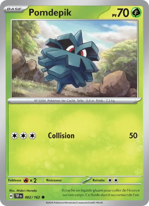 Carte Pokémon Pomdepik 002/162 Commune Forces Temporelles