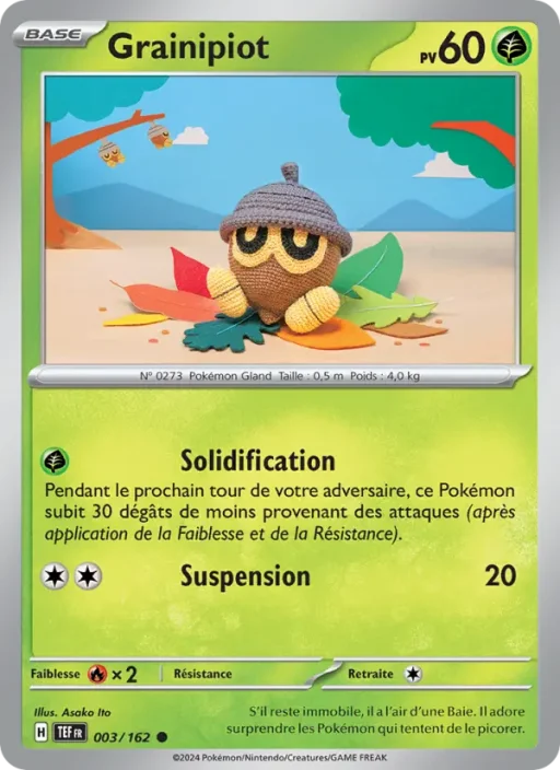 Carte Pokémon Grainipiot 003/162 Commune Forces Temporelles