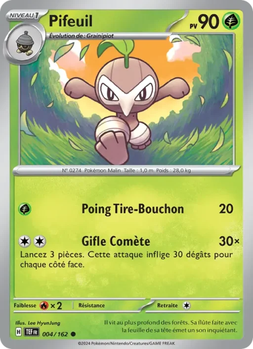 Carte Pokémon Pifeuil 004/162 Commune Forces Temporelles