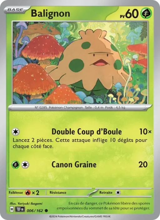 Carte Pokémon Balignon 006/162 Commune Forces Temporelles