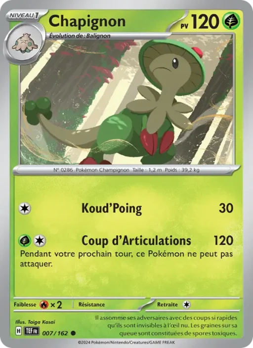 Carte Pokémon Chapignon 007/162 Commune Forces Temporelles