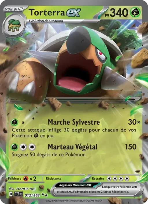 Carte Pokémon Torterra-ex 012/162 Double rare Forces Temporelles