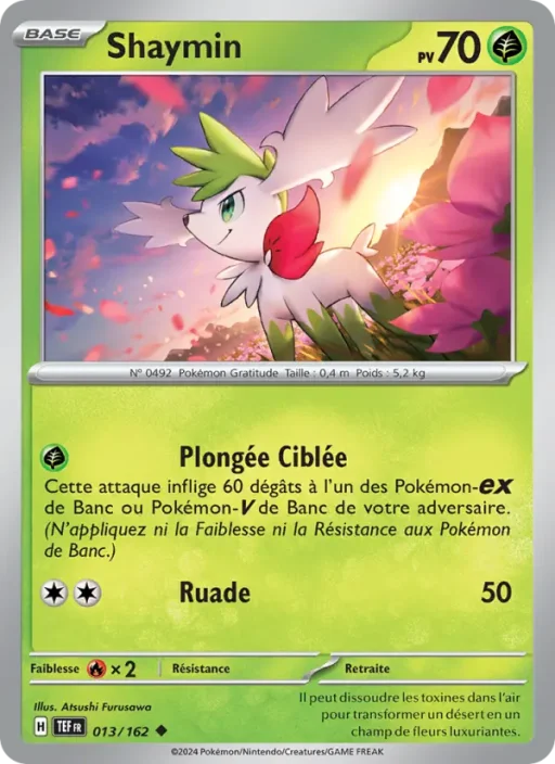 Carte Pokémon Shaymin 013/162 Peu Commune Forces Temporelles