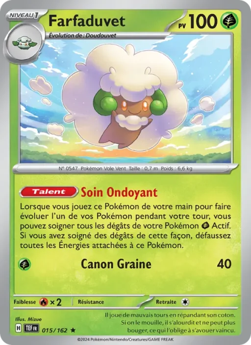 Carte Pokémon Farfaduvet 015/162 Rare Forces Temporelles
