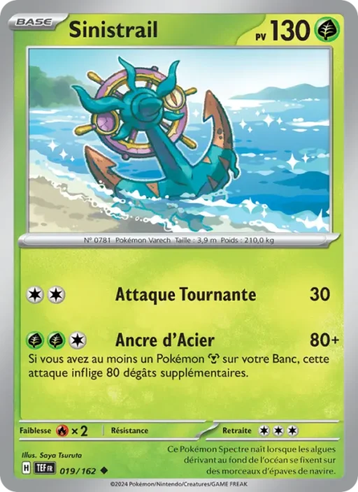 Carte Pokémon Sinistrail 019/162 Peu Commune Forces Temporelles
