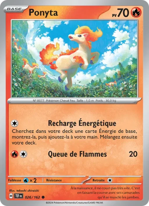 Carte Pokémon Ponyta 026/162 Commune Forces Temporelles