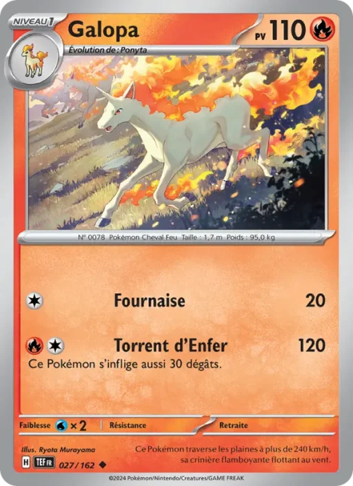 Carte Pokémon Galopa 027/162 Peu Commune Forces Temporelles
