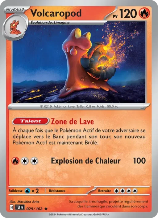 Carte Pokémon Volcaropod 029/162 Rare Forces Temporelles