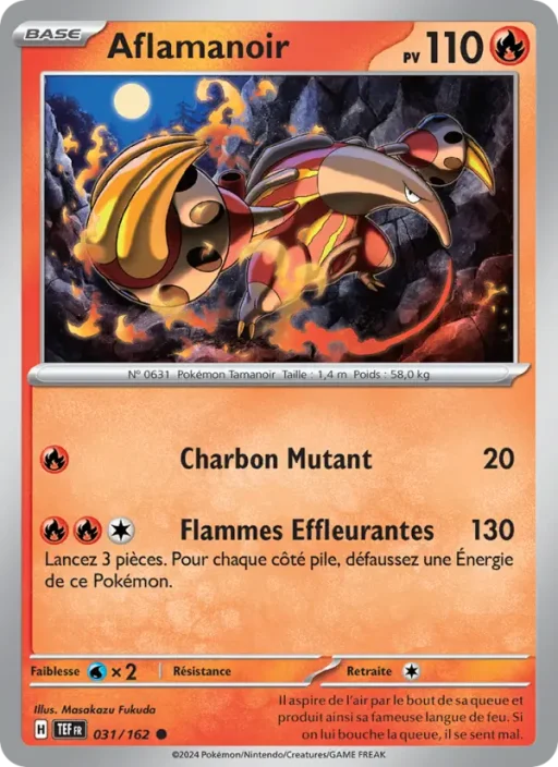 Carte Pokémon Aflamanoir 031/162 Commune Forces Temporelles
