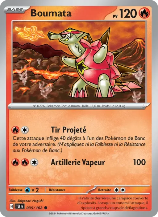 Carte Pokémon Boumata 035/162 Commune Forces Temporelles