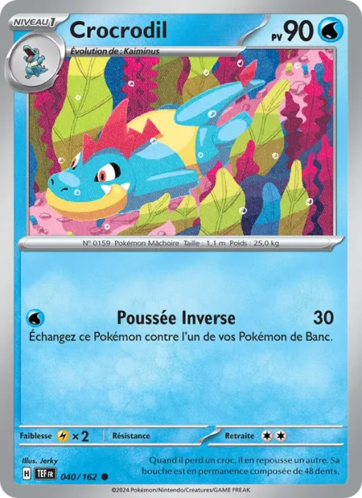 Carte Pokémon Crocrodil 040/162 Commune Forces Temporelles