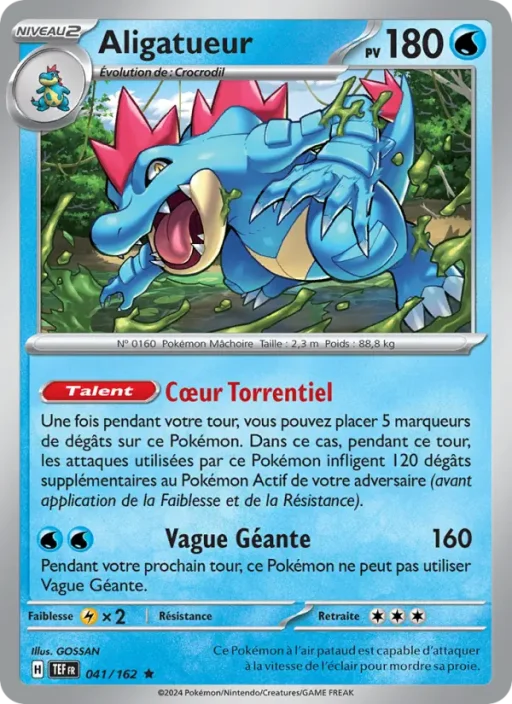 Carte Pokémon Aligatueur 041/162 Rare Forces Temporelles