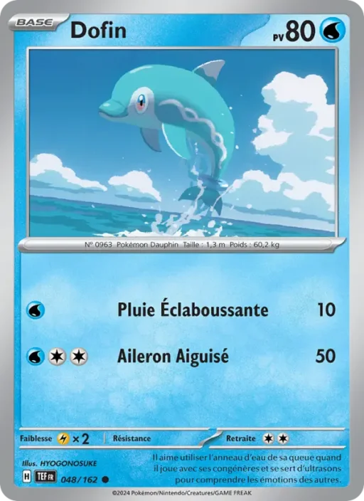Carte Pokémon Dofin 048/162 Commune Forces Temporelles