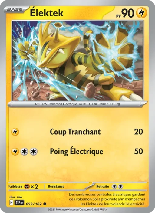 Carte Pokémon Élektek 053/162 Commune Forces Temporelles