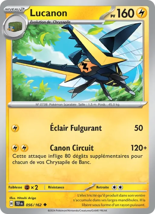 Carte Pokémon Lucanon 056/162 Peu Commune Forces Temporelles