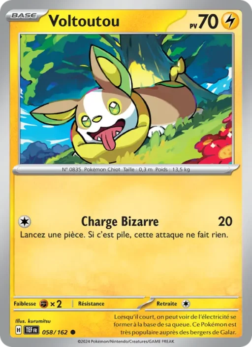 Carte Pokémon Voltoutou 058/162 Commune Forces Temporelles