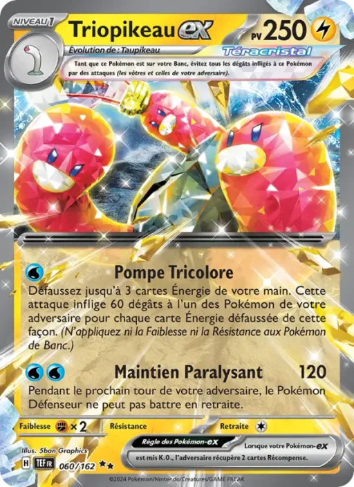 Carte Pokémon Triopikeau-ex 060/162 Double rare Forces Temporelles