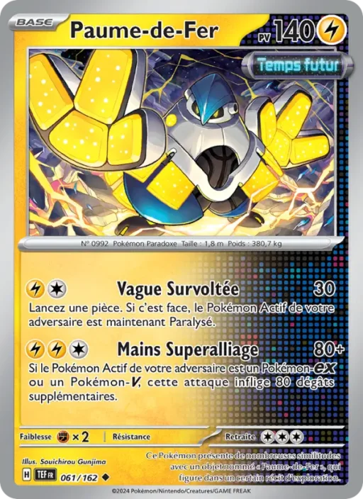 Carte Pokémon Paume-de-Fer 061/162 Peu Commune Forces Temporelles