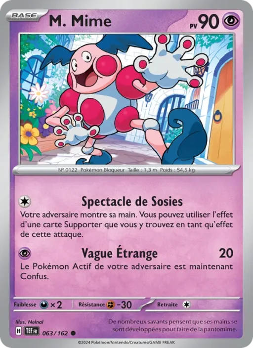 Carte Pokémon M. Mime 063/162 Commune Forces Temporelles