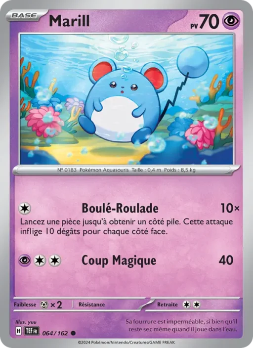 Carte Pokémon Marill 064/162 Commune Forces Temporelles