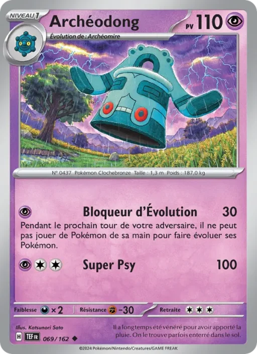 Carte Pokémon Archéodong 069/162 Peu Commune Forces Temporelles