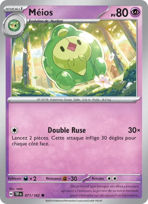 Carte Pokémon Méios 071/162 Commune Forces Temporelles