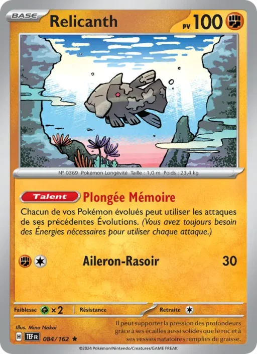 Carte Pokémon Relicanth 084/162 Rare Forces Temporelles