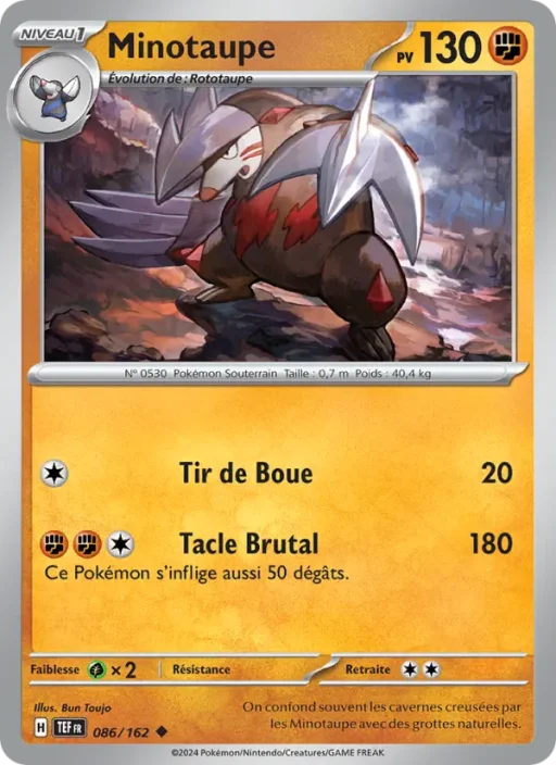 Carte Pokémon Minotaupe 086/162 Peu Commune Forces Temporelles