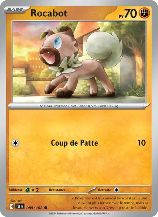 Carte Pokémon Rocabot 089/162 Commune Forces Temporelles