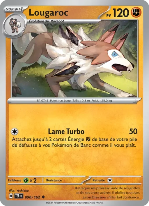 Carte Pokémon Lougaroc 090/162 Peu Commune Forces Temporelles