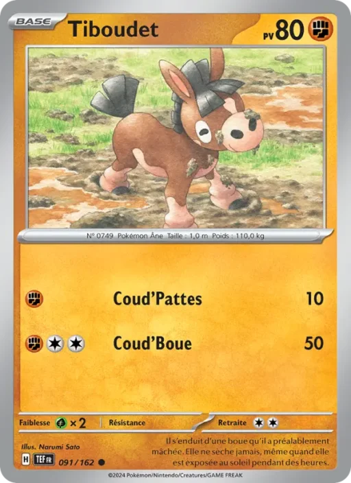 Carte Pokémon Tiboudet 091/162 Commune Forces Temporelles