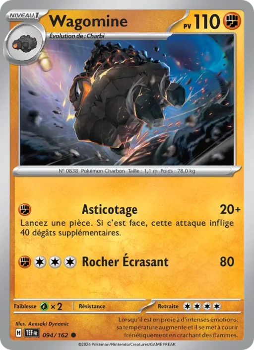 Carte Pokémon Wagomine 094/162 Commune Forces Temporelles