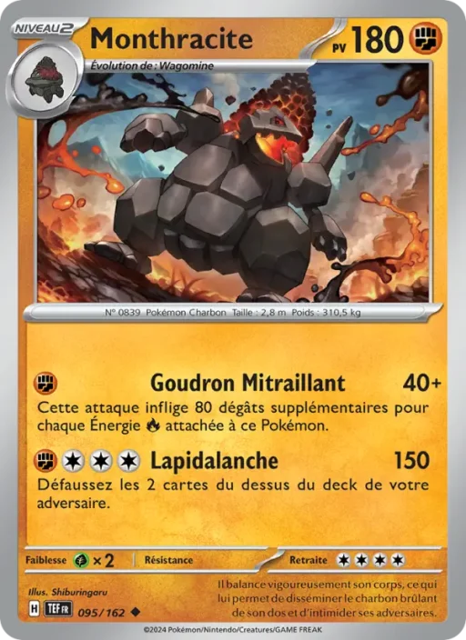 Carte Pokémon Monthracite 095/162 Peu Commune Forces Temporelles