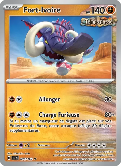 Carte Pokémon Fort-Ivoire 096/162 Peu Commune Forces Temporelles