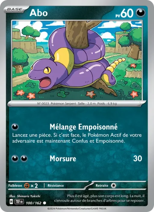 Carte Pokémon Abo 100/162 Commune Forces Temporelles