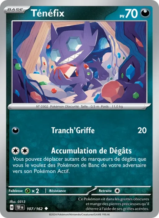 Carte Pokémon Ténéfix 107/162 Peu Commune Forces Temporelles
