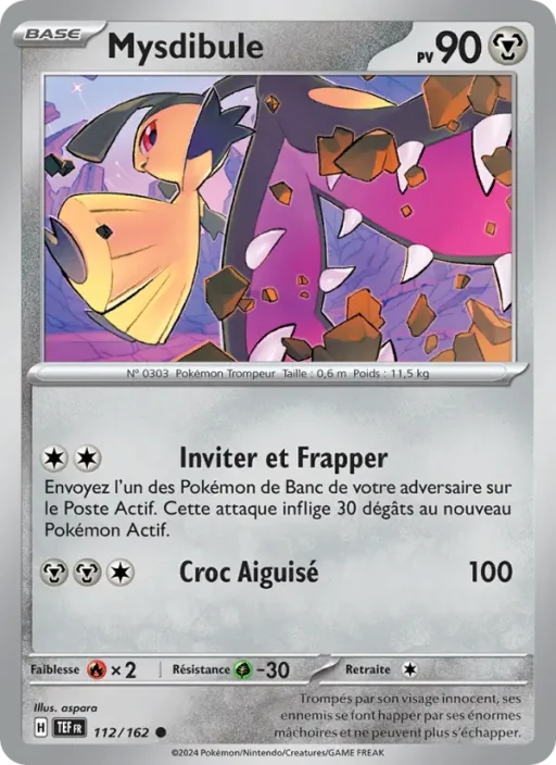Carte Pokémon Mysdibule 112/162 Commune Forces Temporelles