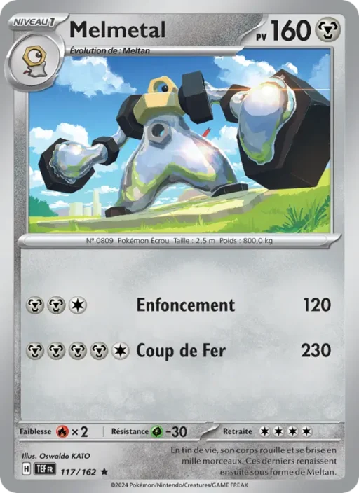 Carte Pokémon Melmetal 117/162 Rare Forces Temporelles