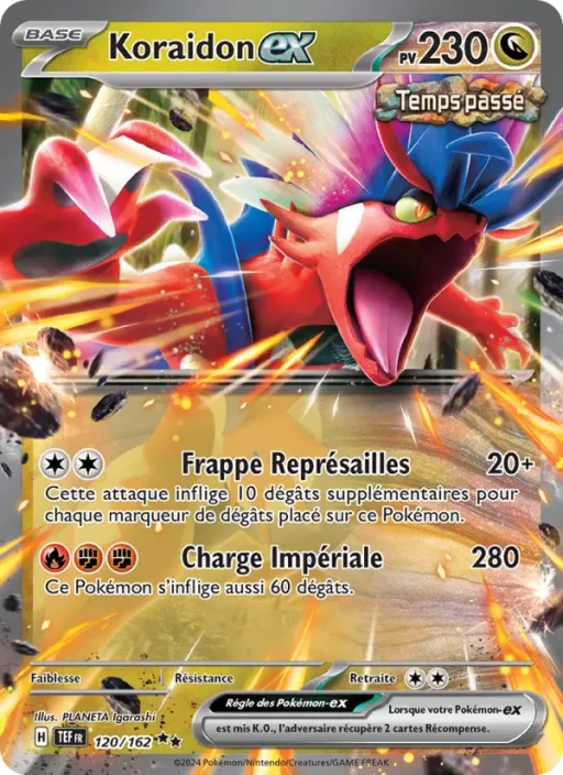 Carte Pokémon Koraidon-ex 120/162 Double rare Forces Temporelles