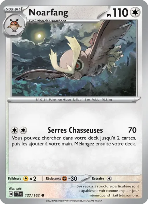 Carte Pokémon Noarfang 127/162 Commune Forces Temporelles