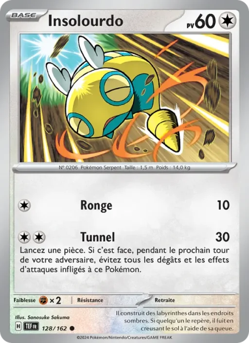 Carte Pokémon Insolourdo 128/162 Commune Forces Temporelles