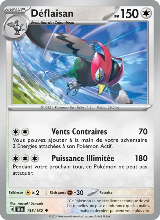 Carte Pokémon Déflaisan 135/162 Peu Commune Forces Temporelles