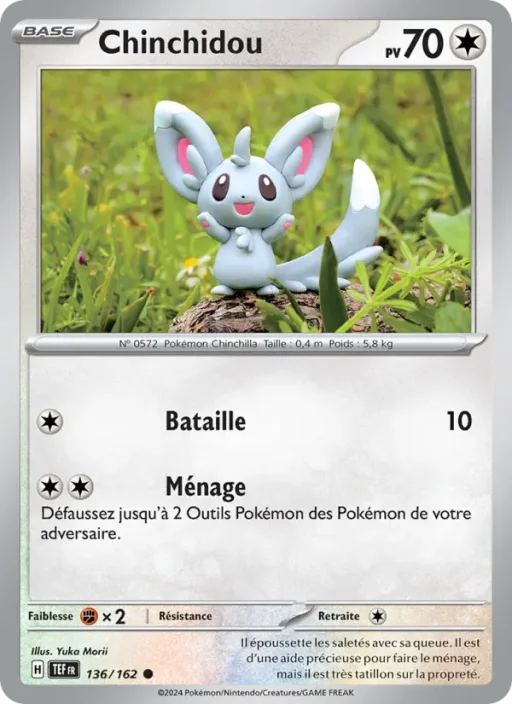 Carte Pokémon Chinchidou 136/162 Commune Forces Temporelles
