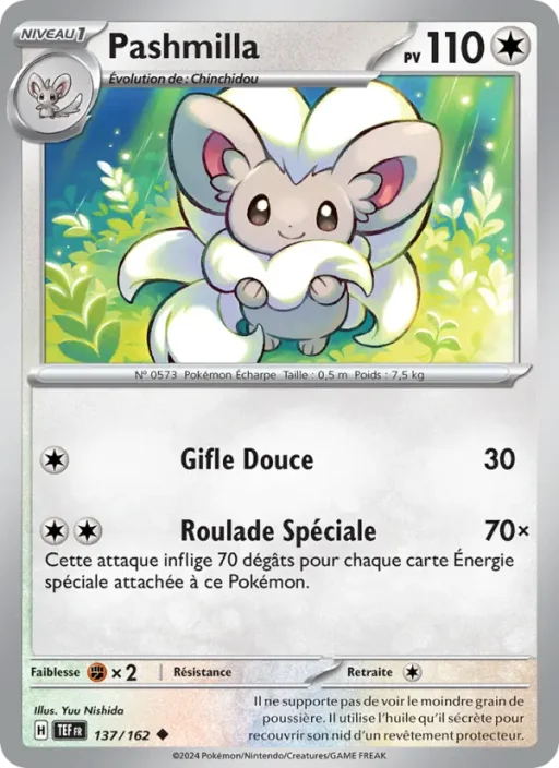Carte Pokémon Pashmilla 137/162 Peu Commune Forces Temporelles