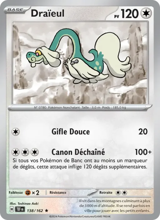 Carte Pokémon Draïeul 138/162 Rare Forces Temporelles