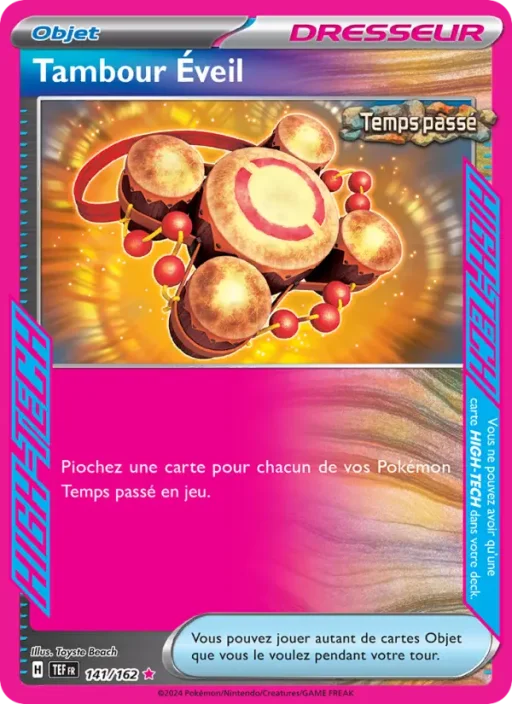 Carte Pokémon Tambour Éveil 141/162 HIGH-TECG rare Forces Temporelles