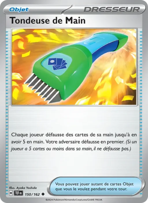 Carte Pokémon Tondeuse de Main 150/162 Peu Commune Forces Temporelles