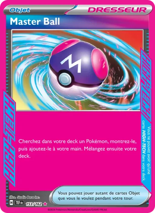 Carte Pokémon Master Ball 153/162 HIGH-TECG rare Forces Temporelles