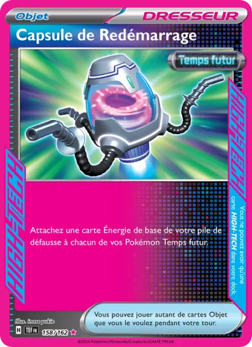 Carte Pokémon Capsule de Redémarrage 158/162 HIGH-TECG rare Forces Temporelles