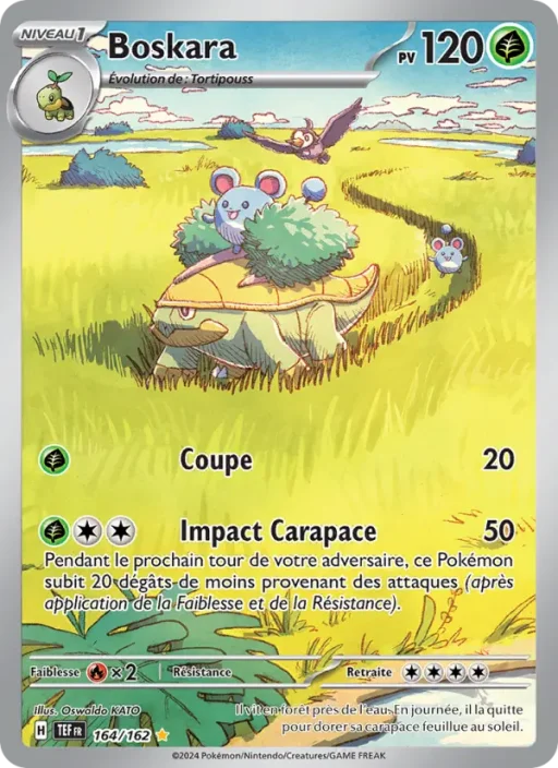 Carte Pokémon Boskara 164/162 Illustration rare Forces Temporelles